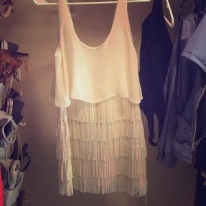 Cream colored flapper dress